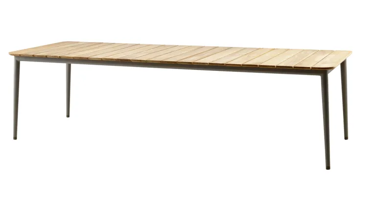 Gartentisch Esstisch Cane-line �Core 274x100� Teakholz, Aluminium taupe